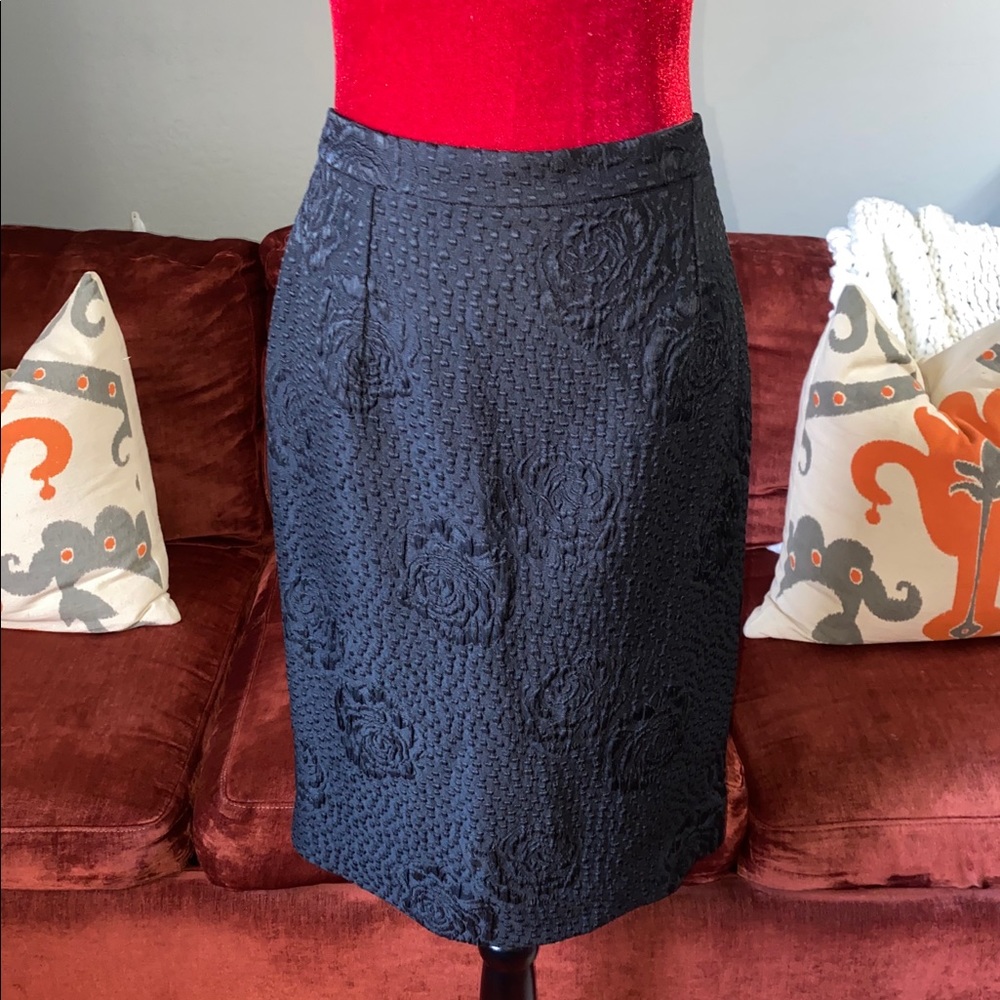 Peggy Jennings Textured Pencil Skirt